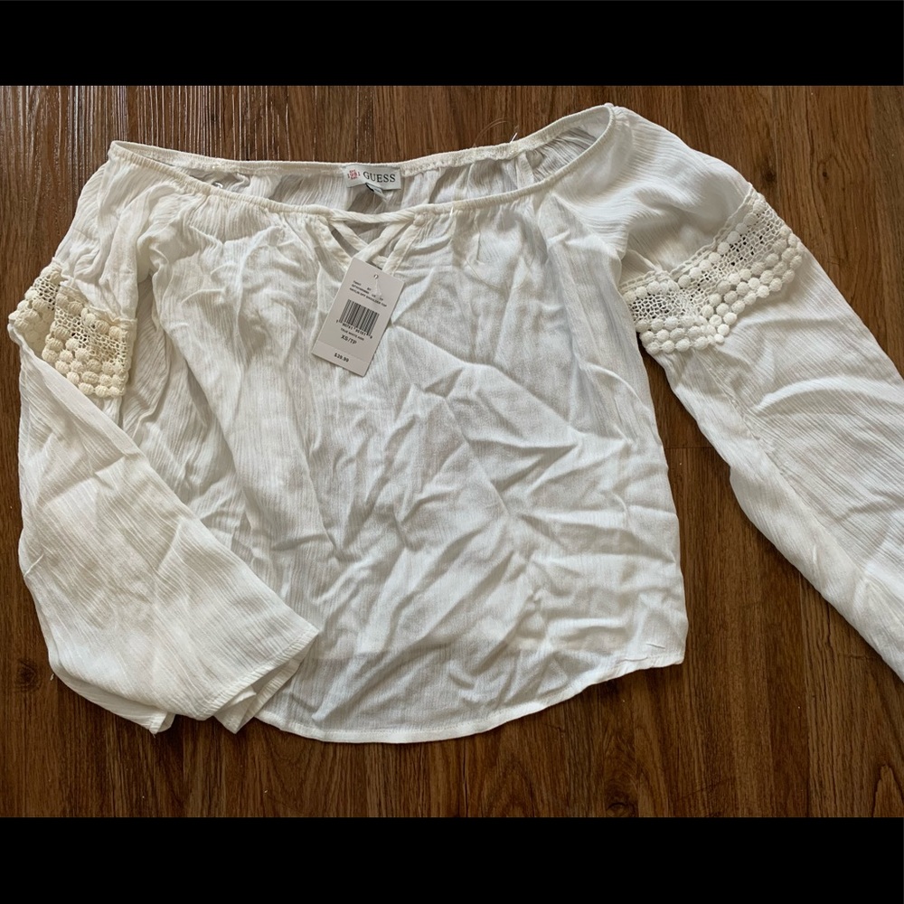New Guess white blouse XS